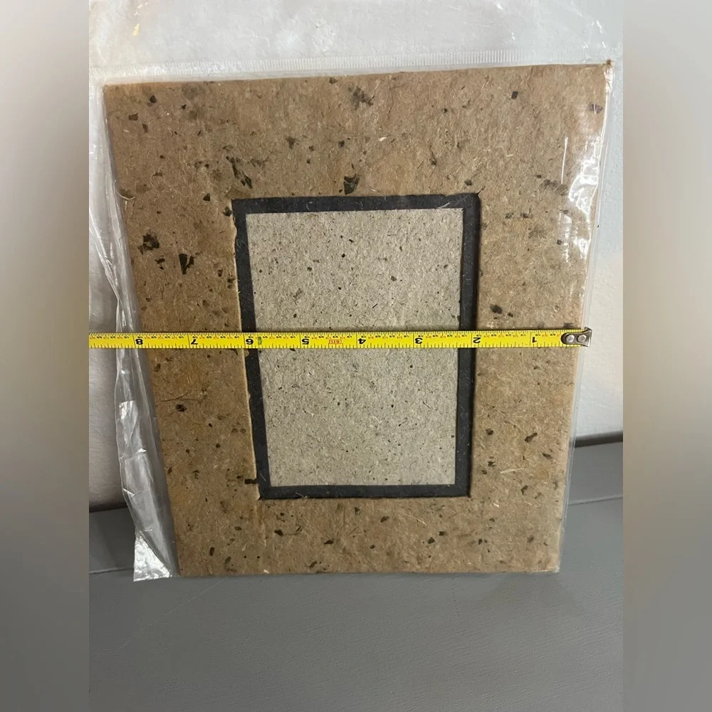 Handmade Natural Fiber Paper Table Top Photo Frame Mixed Media Paper EcoFriendly